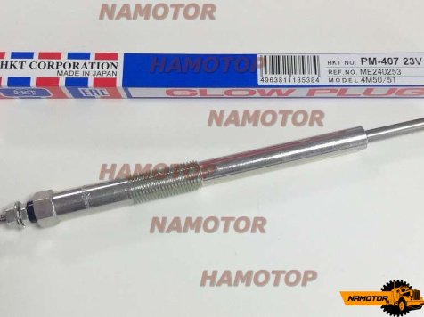 Свеча накала PM-407, M-50, F01G004025, ME240253, 4M50, 4M51  24V  HKT